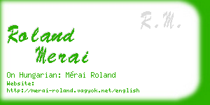 roland merai business card